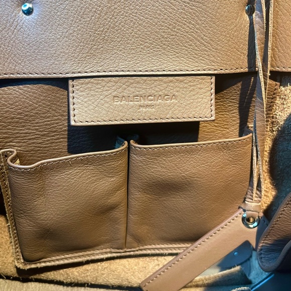 Balenciaga Papier A3 shopping bag in brown leather - Picture 3 of 9